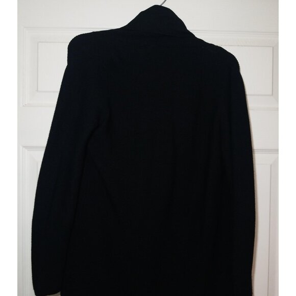 Cyrus Women’s Cardigan Open Front Long Sleeve Black Rayon Blend Medium - Picture 6 of 6